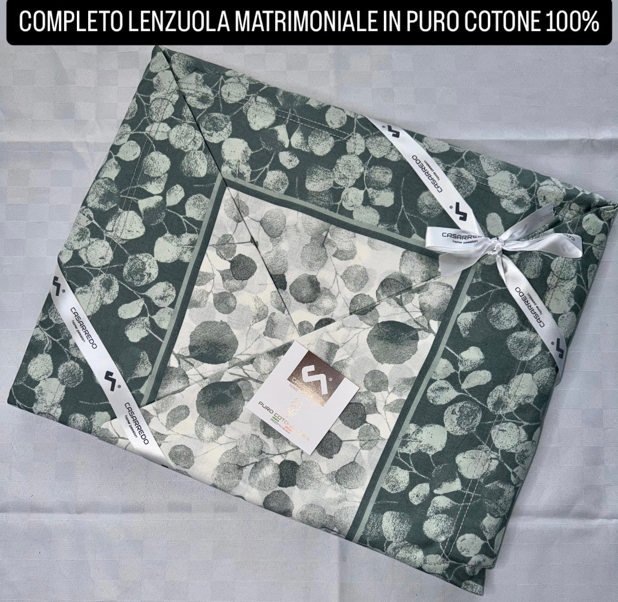 COMPLETO LENZUOLA MATRIMONIALE IN 100% COTONE , contiene Lenzuolo sopra, Lenzuolo sotto con angoli e due Federe