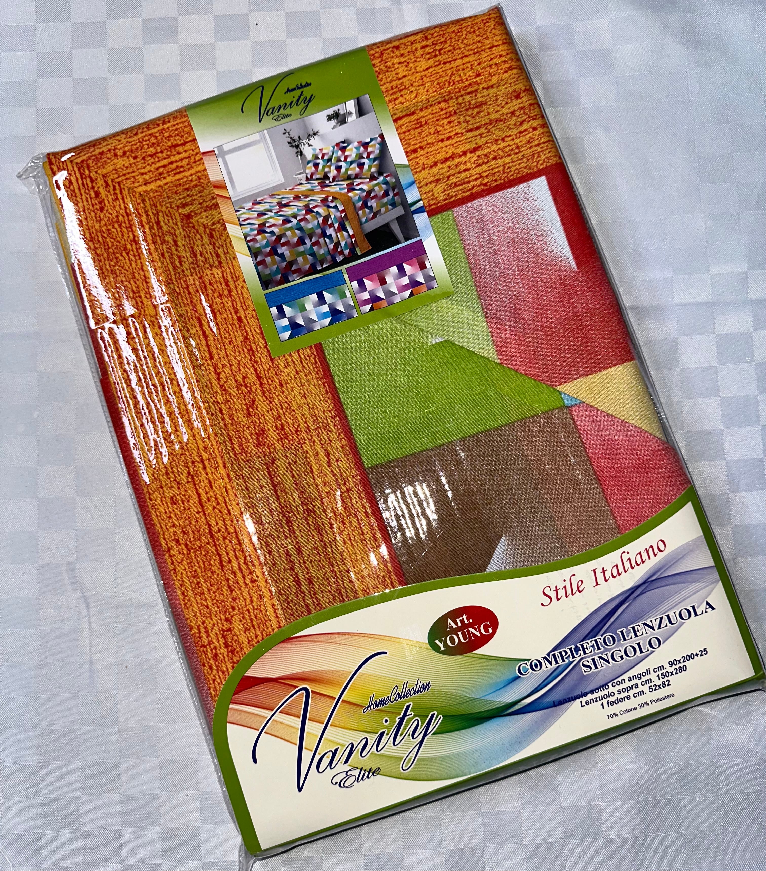 COMPLETO LENZUOLA PER LETTO SINGOLO Polycotton Lenzuolo sopra,Lenzuolo sotto con angoli e Federa