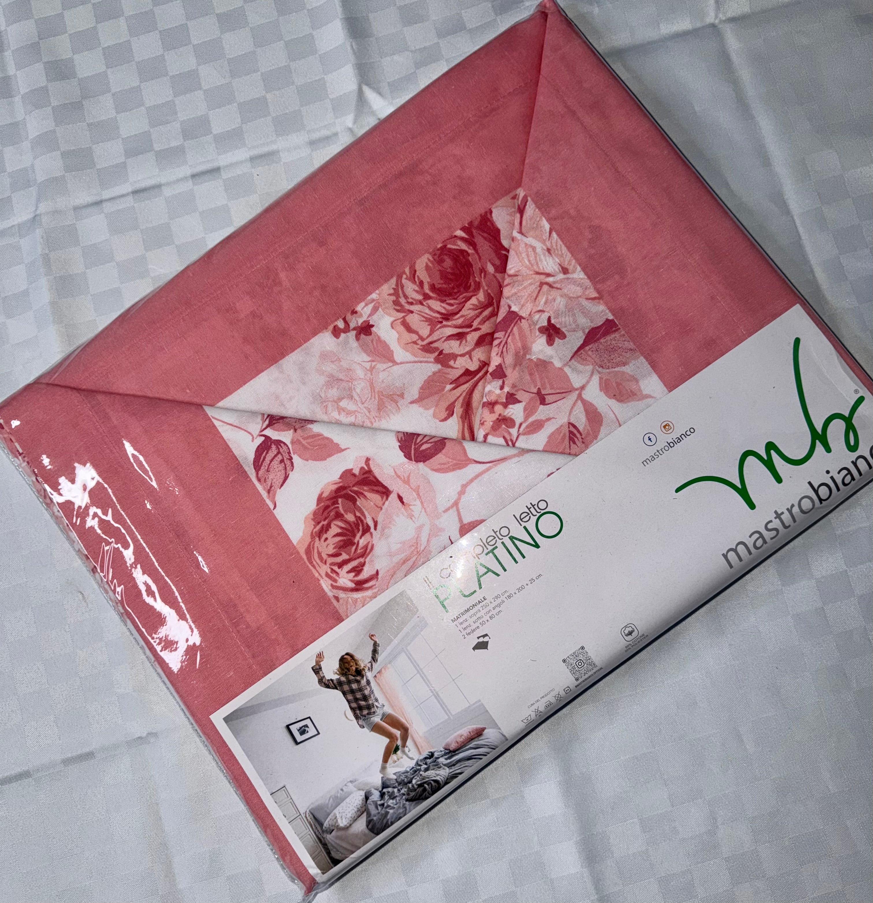 COMPLETO LENZUOLA PER LETTO MATRIMONIALE Polycotton Lenzuolo sopra, Lenzuolo sotto con angoli e Due Federe