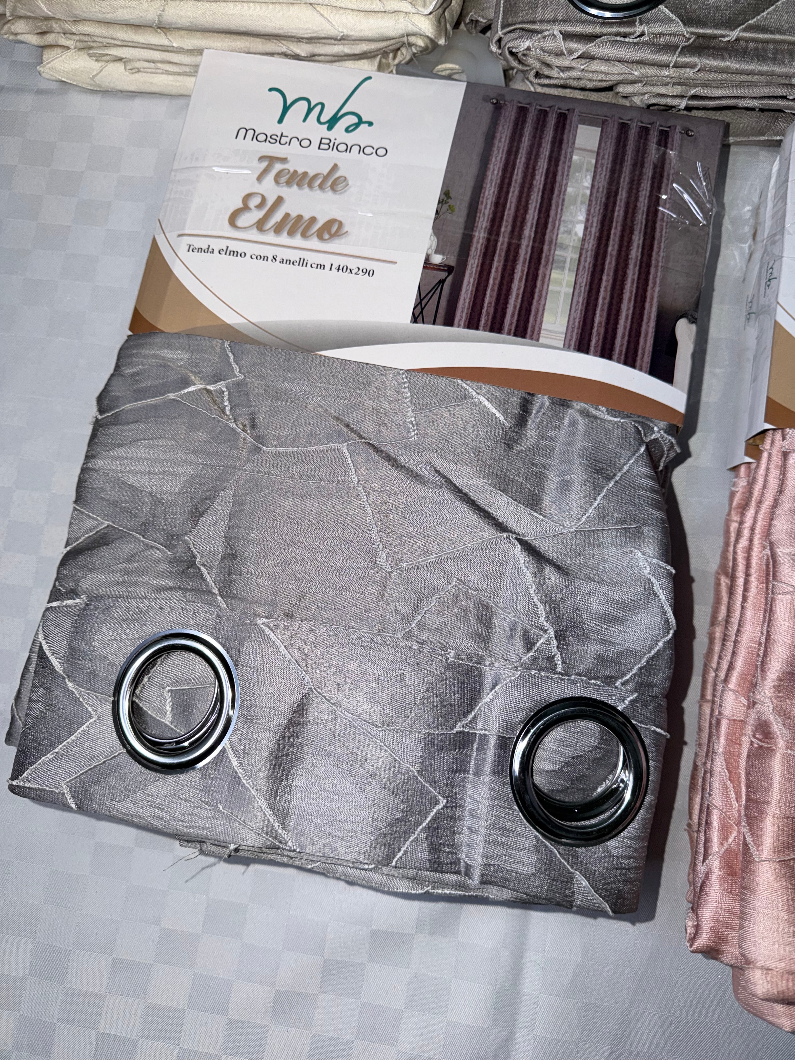 COPPIA DI TENDE PER INTERNI TESSUTO COPRENTE CONFEZIONE DA 2 TELI (OGNI TELO MISURA 140x290cm)art. Elmo