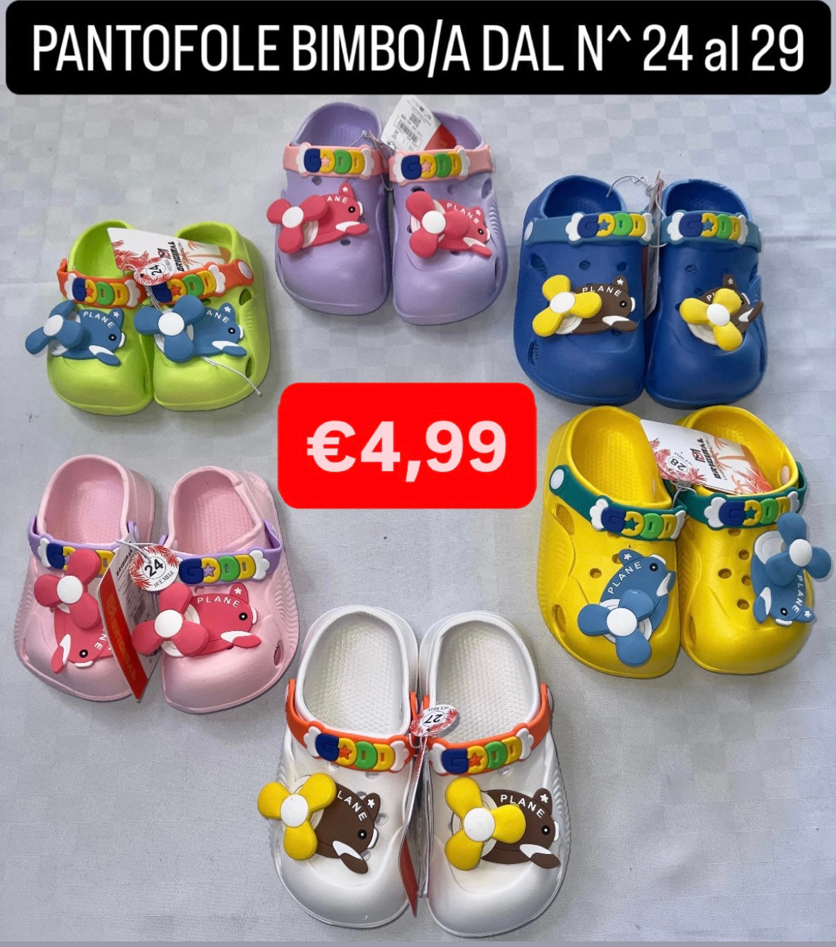 PANTOFOLE BIMBO/A dal Numero 24 al 29