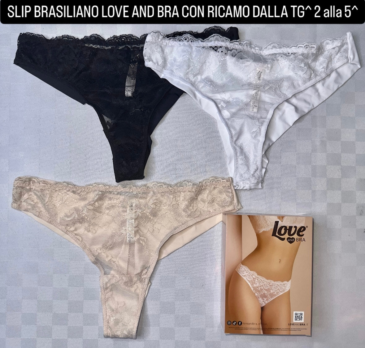 SLIP BRASILIANO LOVE AND BRA CON RICAMO ART. OREN