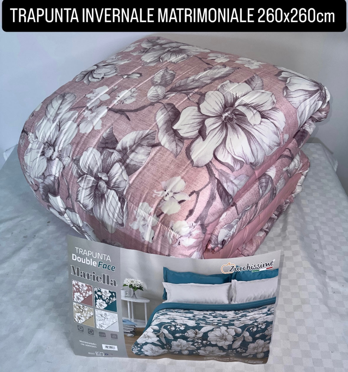 TRAPUNTA INVERNALE PER LETTO MATRIMONIALE 260x260cm