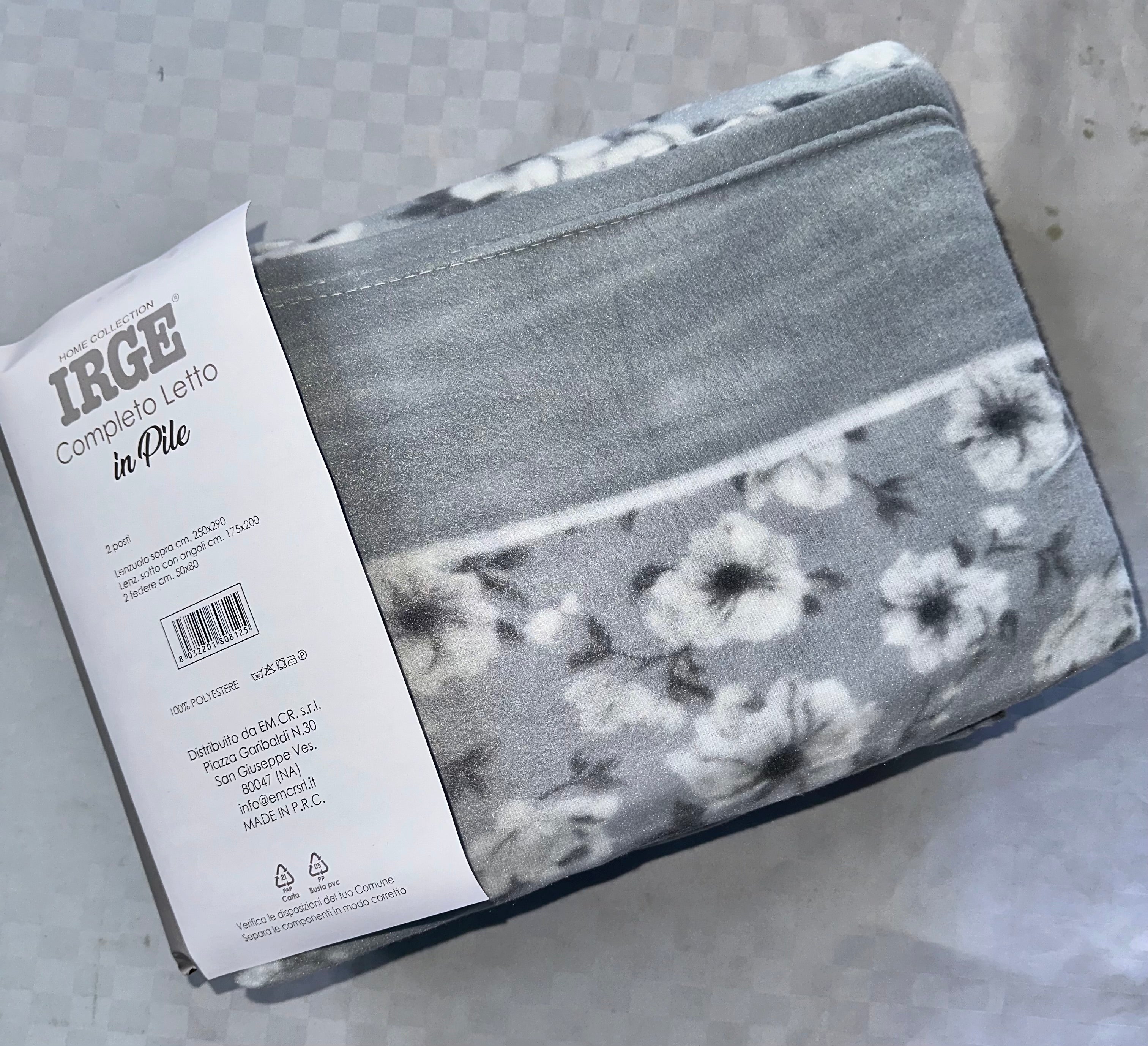 COMPLETO LENZUOLA PER LETTO SINGOLO IN MORBIDO PILE INVERNALE Lenzuolo sopra,Lenzuolo sotto con angoli e Federa