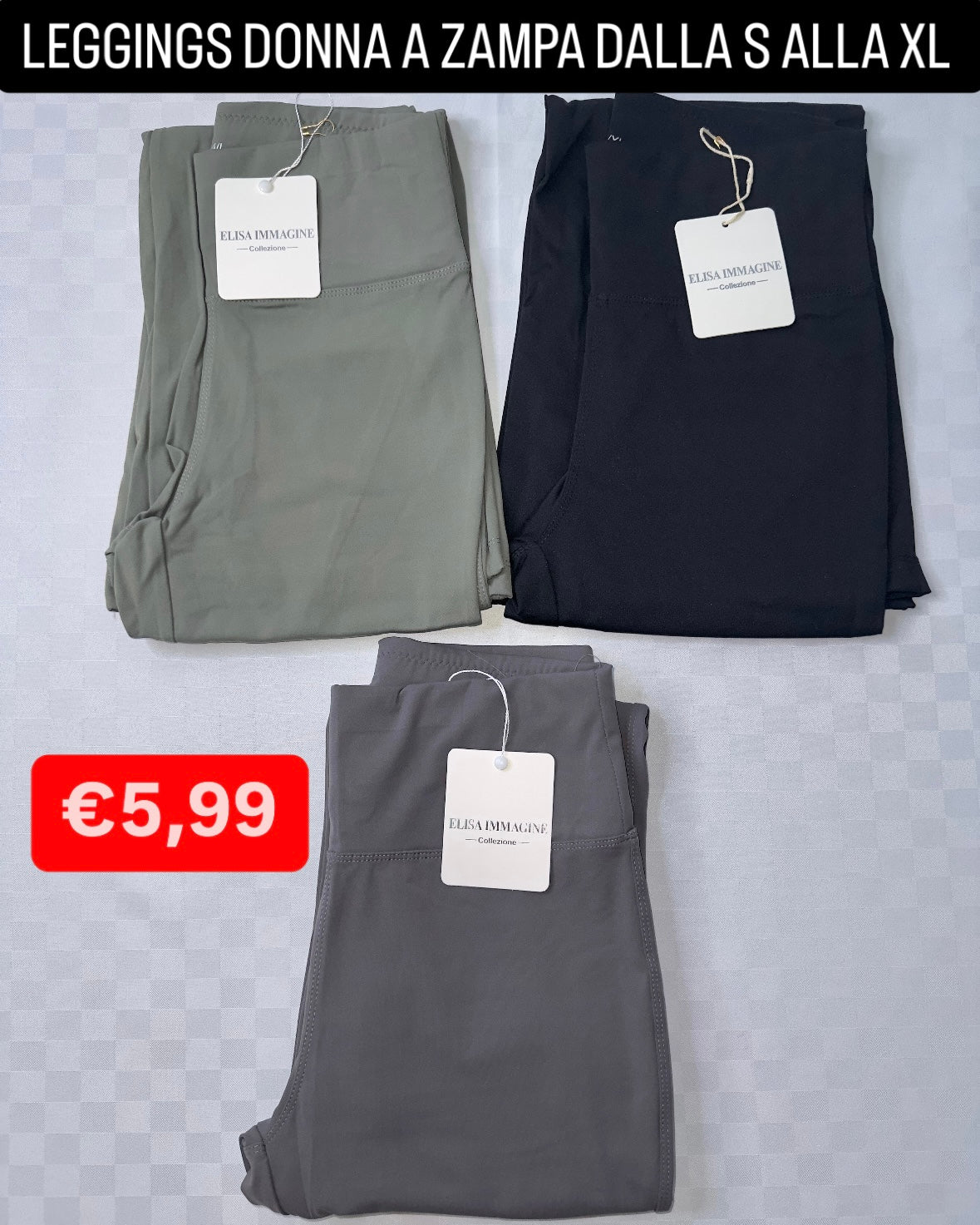 LEGGINGS DONNA A ZAMPA ELASTICIZZATO