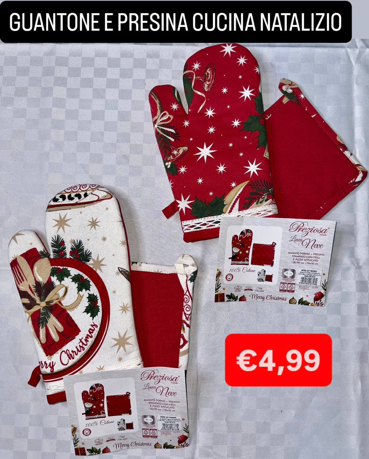 GUANTONE E PRESINA CUCINA NATALIZIO
