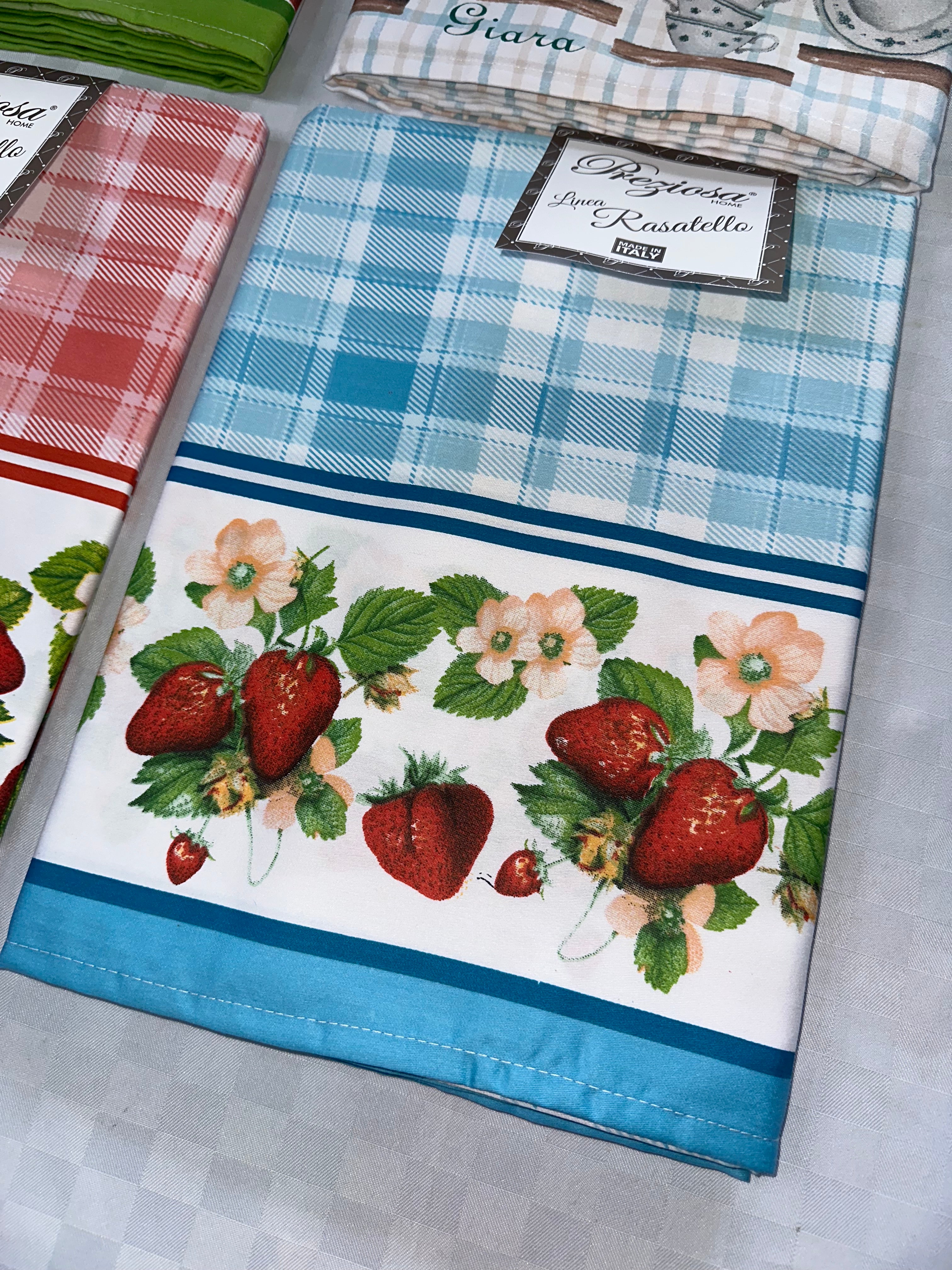 TOVAGLIA DA TAVOLA IN COTONE 100% PREZIOSA X6 PERSONE (140x180cm) e X12 PERSONE (140x240cm)
