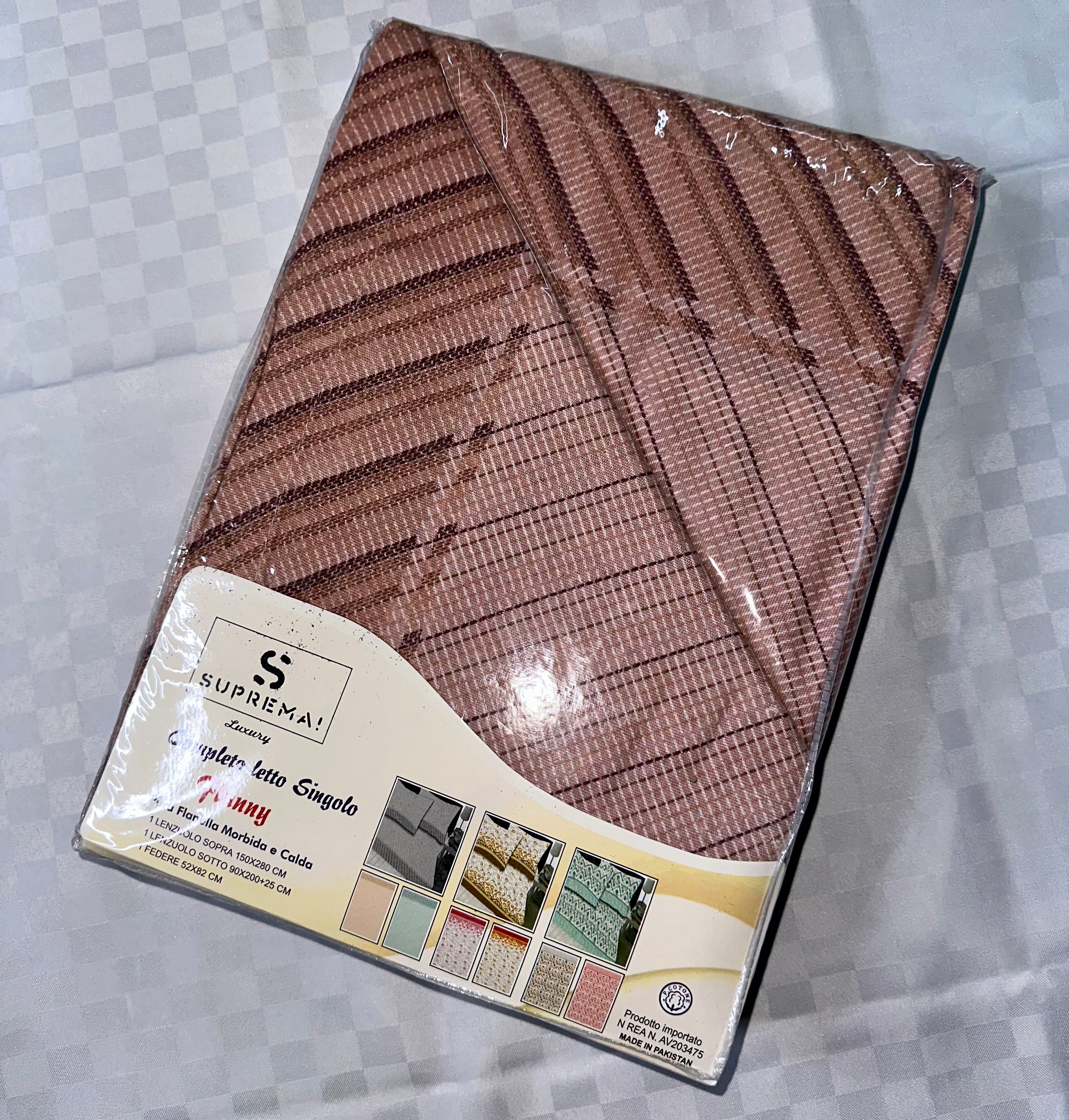 COMPLETO LENZUOLA IN FLANELLA PER LETTO SINGOLO Lenzuolo sopra,Lenzuolo sotto con angoli e Federa