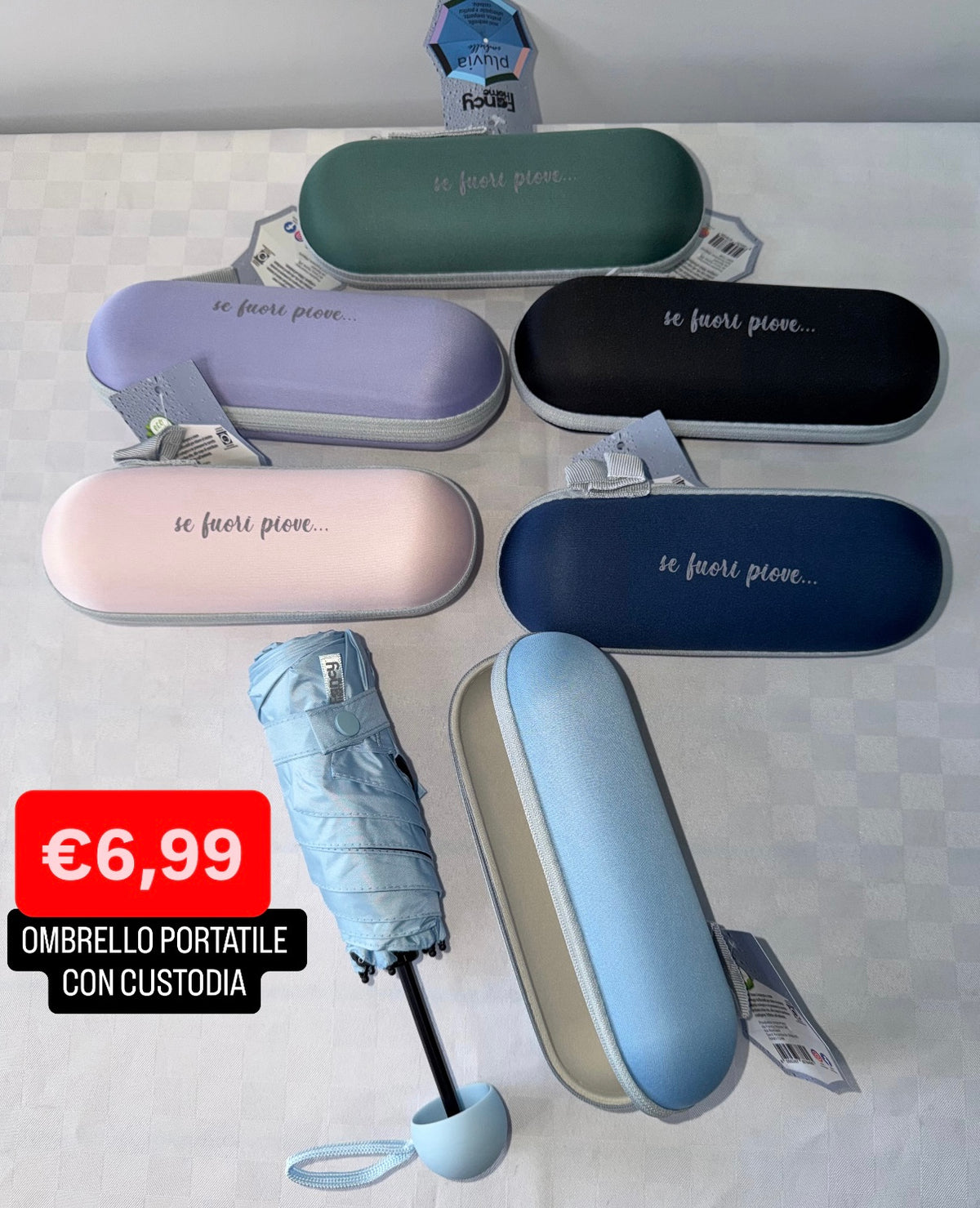 OMBRELLO PORTATILE CON CUSTODIA
