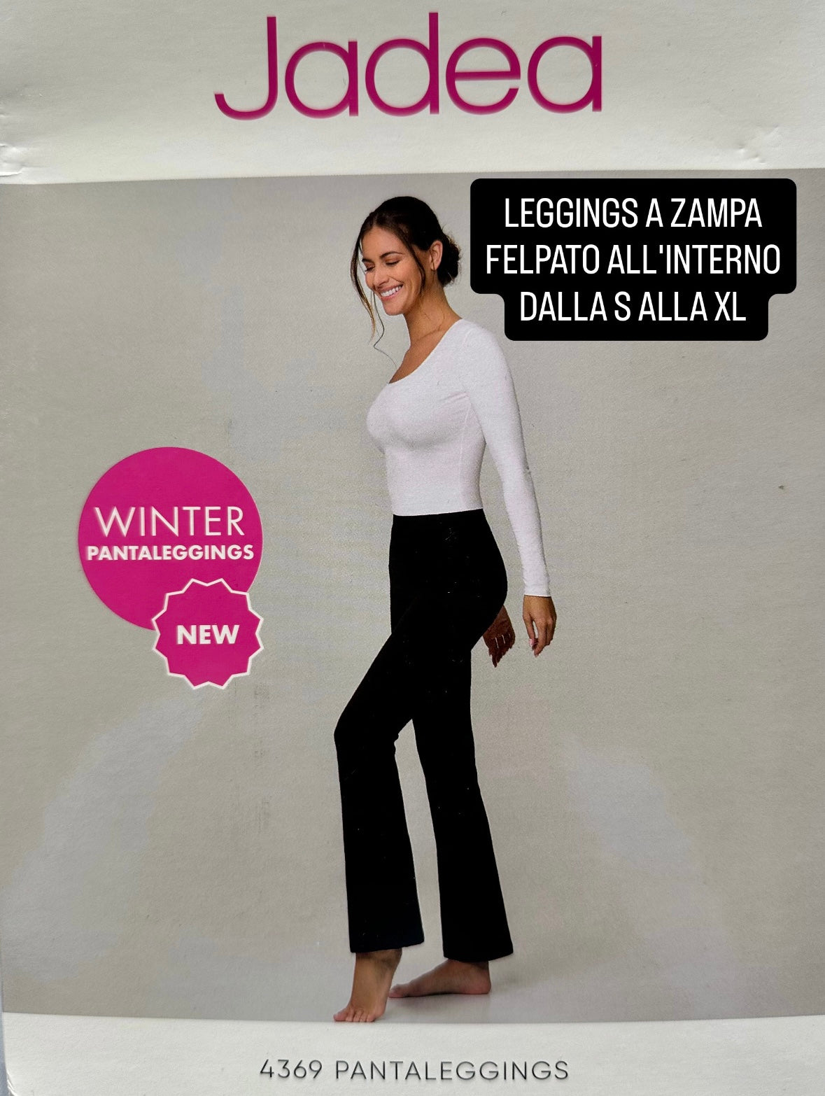 LEGGINGS A ZAMPA FELPATO ALL'INTERNO JADEA