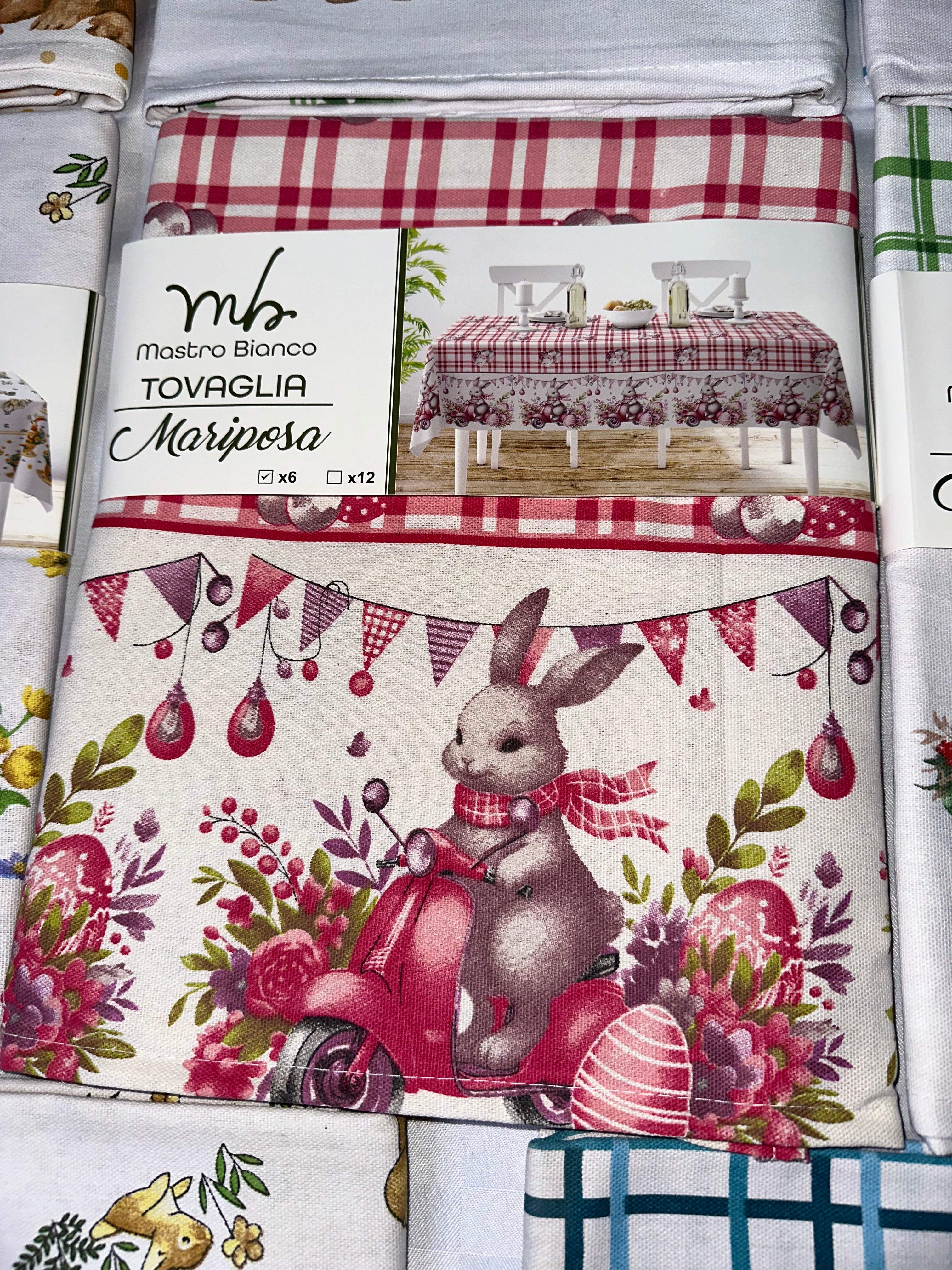 TOVAGLIA DA TAVOLA DI PASQUA IN COTONE (Fantasia Casuale)