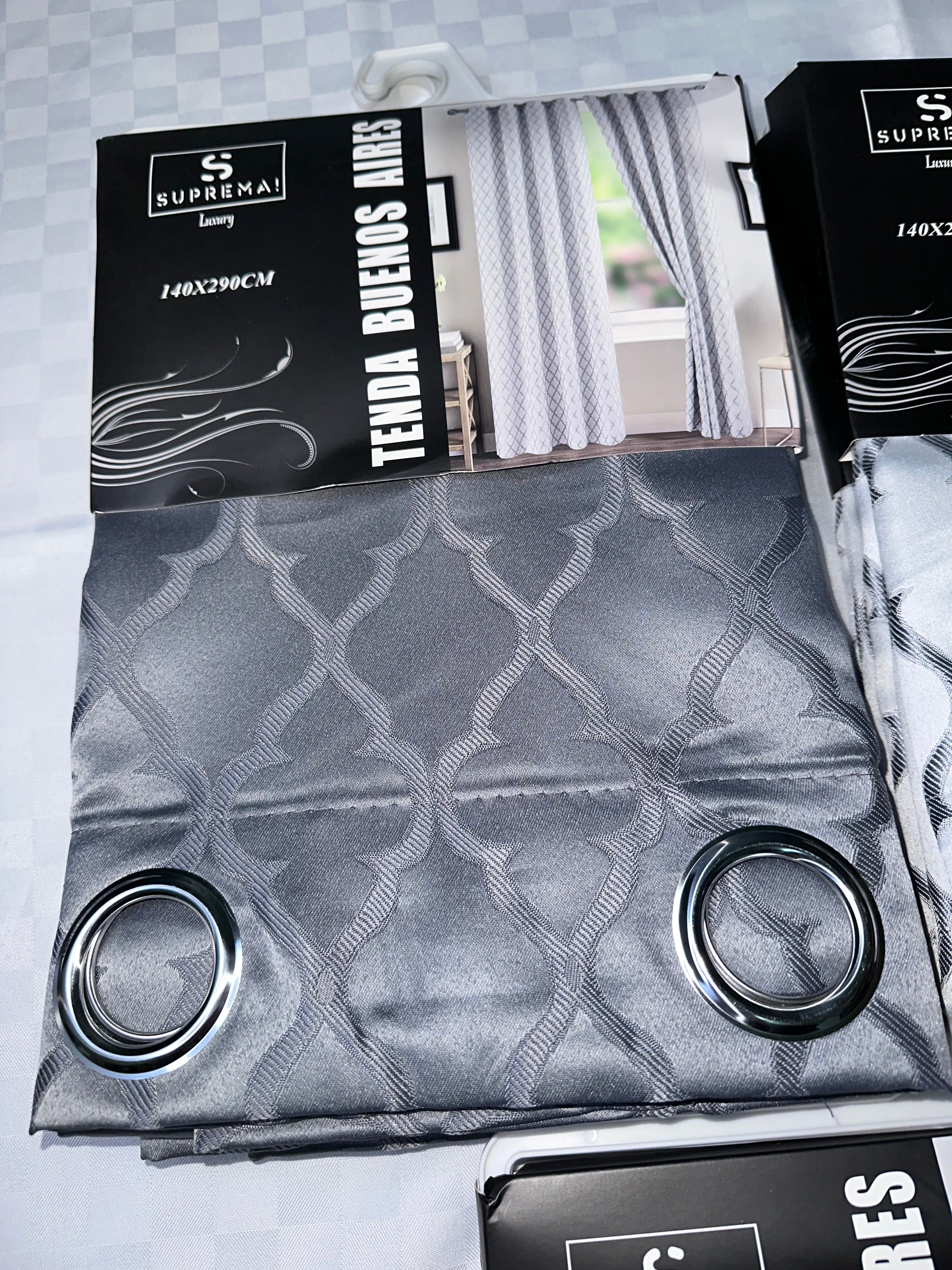 COPPIA DI TENDE PER INTERNI TESSUTO COPRENTE CONFEZIONE DA 2 TELI (OGNI TELO MISURA 140x290cm)art. Buenos Aires