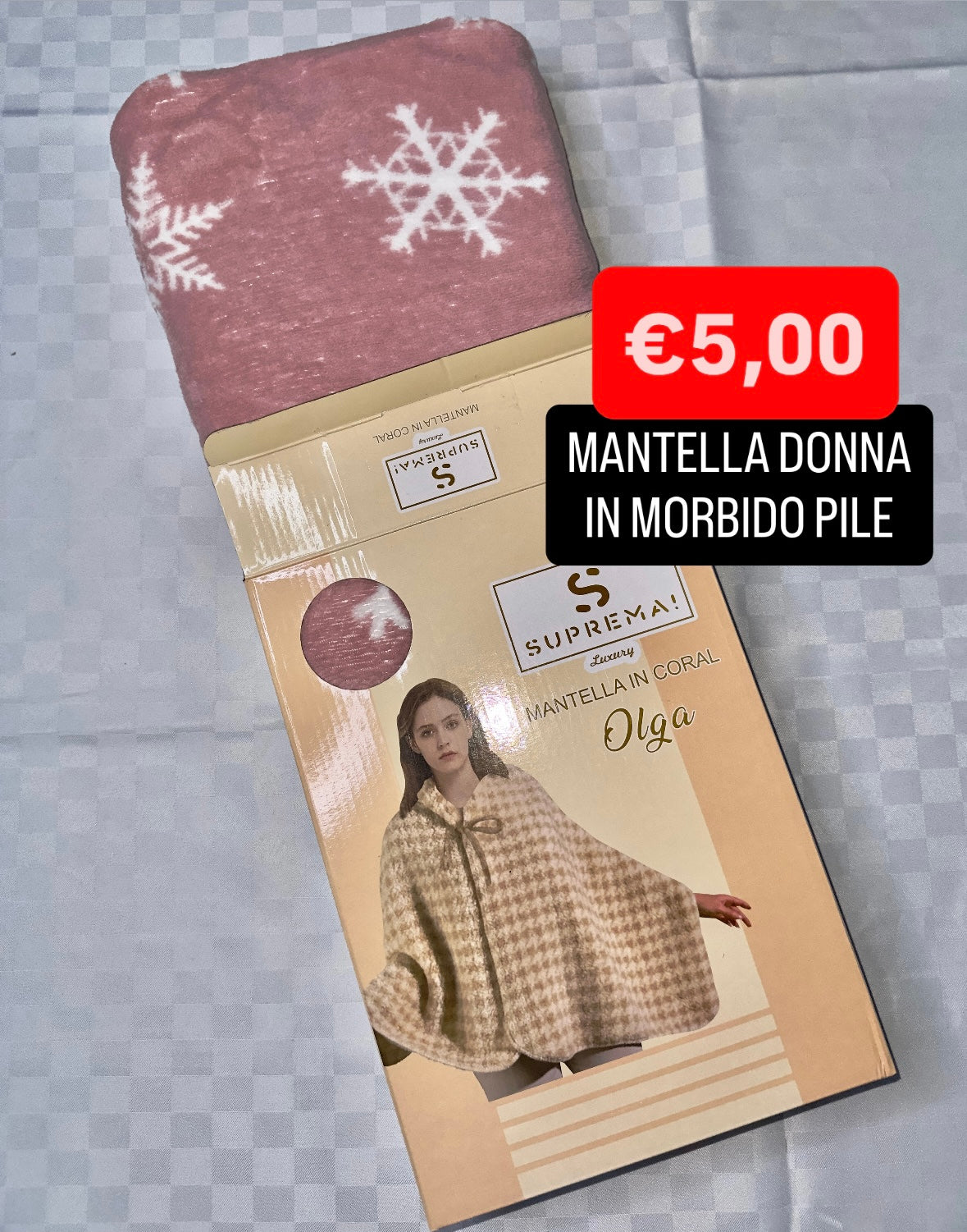 MANTELLA DONNA IN MORBIDO PILE