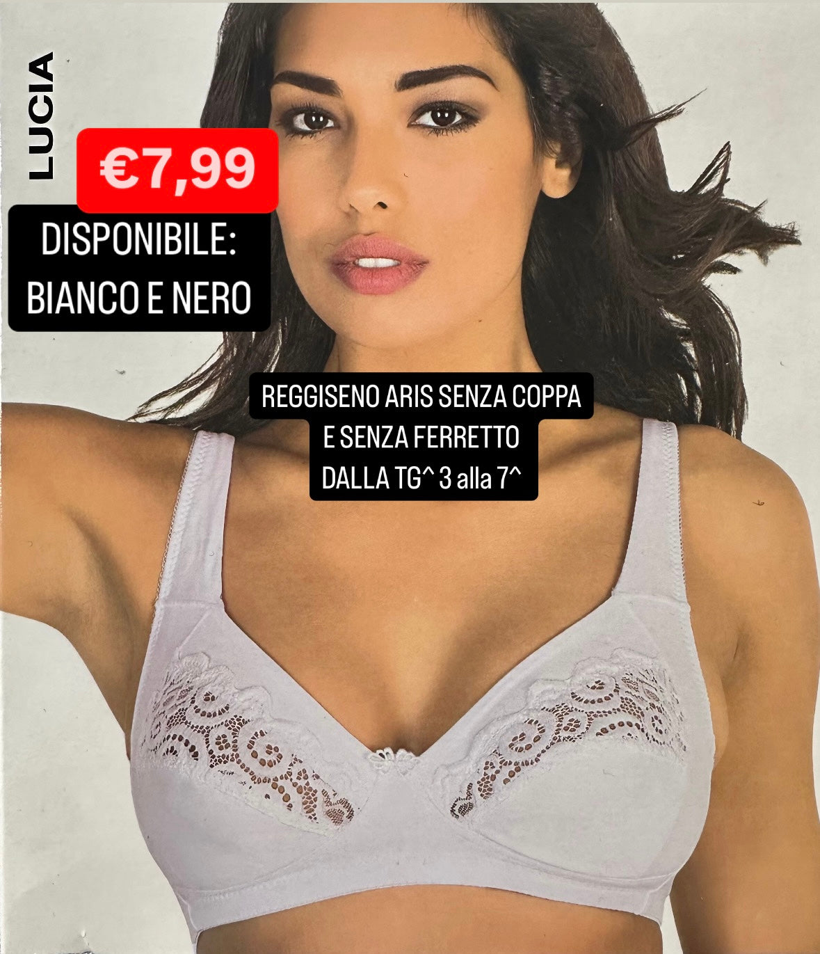 REGGISENO ARIS LUCIA SENZA COPPA E SENZA FERRETTO