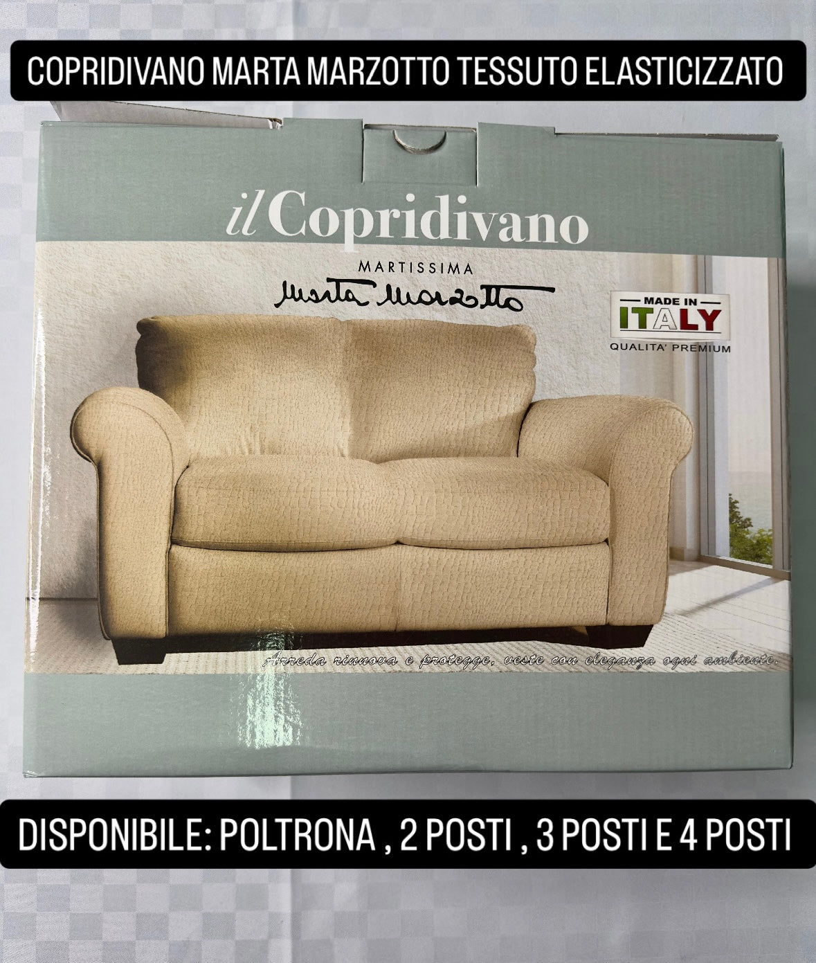 COPRIDIVANO ELASTICIZZATO MARTA MARZOTTO Poltrona, 2 Posti, 3 Posti e 4 Posti
