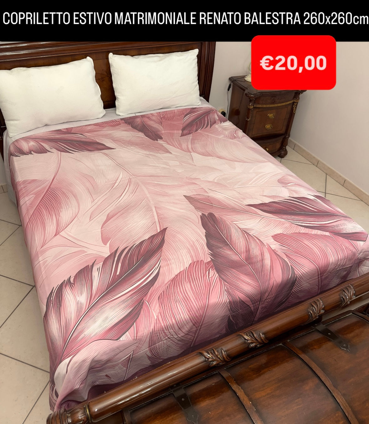 COPRILETTO ESTIVO MATRIMONIALE RENATO BALESTRA 260x260cm