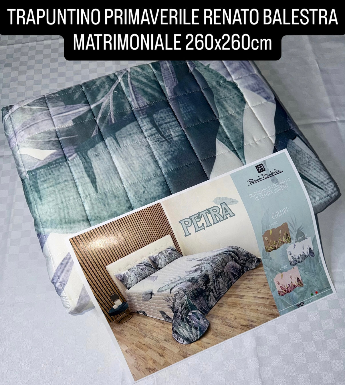 TRAPUNTINO PRIMAVERA/ESTATE MATRIMONIALE misura 260x270cm RENATO BALESTRA