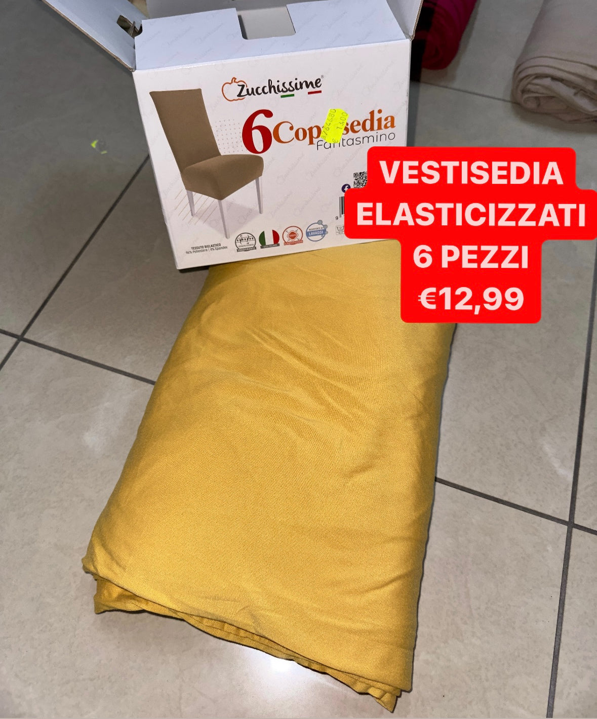 VESTISEDIA SET DA 6 PEZZI ELASTICIZZATI.