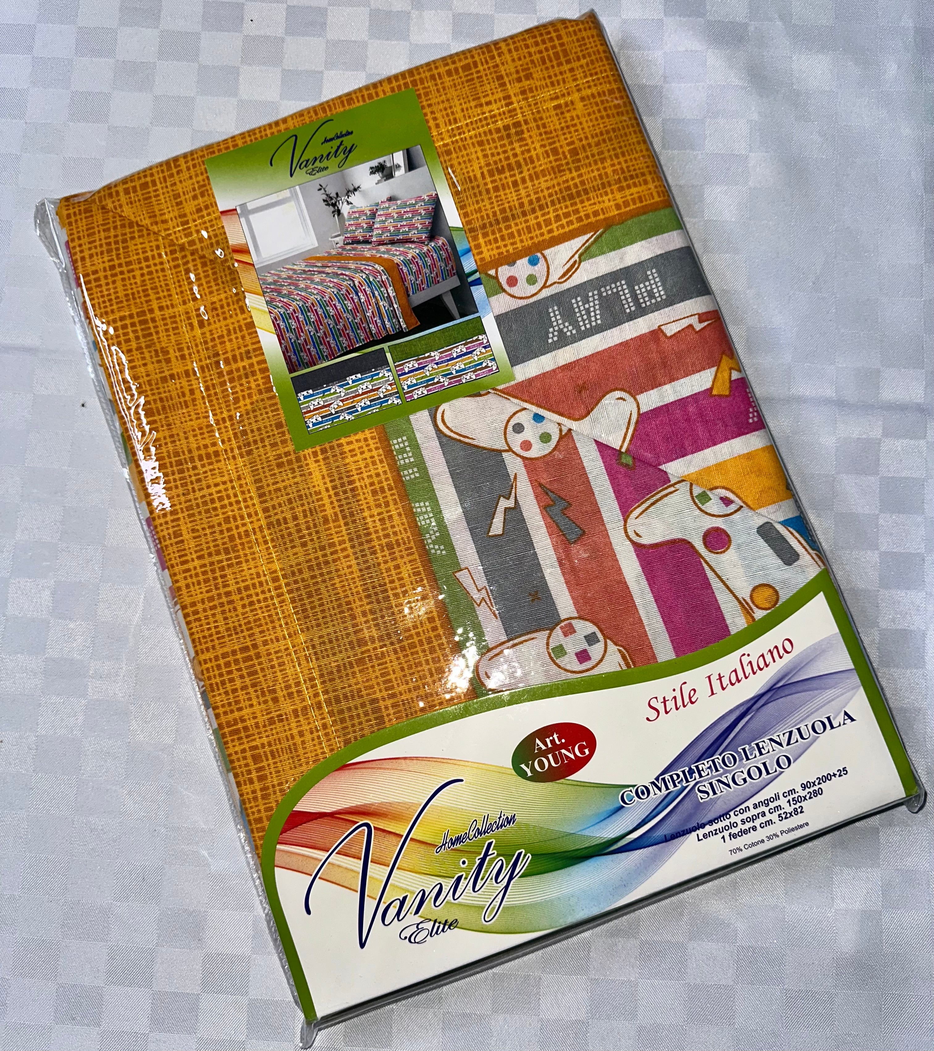 COMPLETO LENZUOLA PER LETTO SINGOLO Polycotton Lenzuolo sopra,Lenzuolo sotto con angoli e Federa