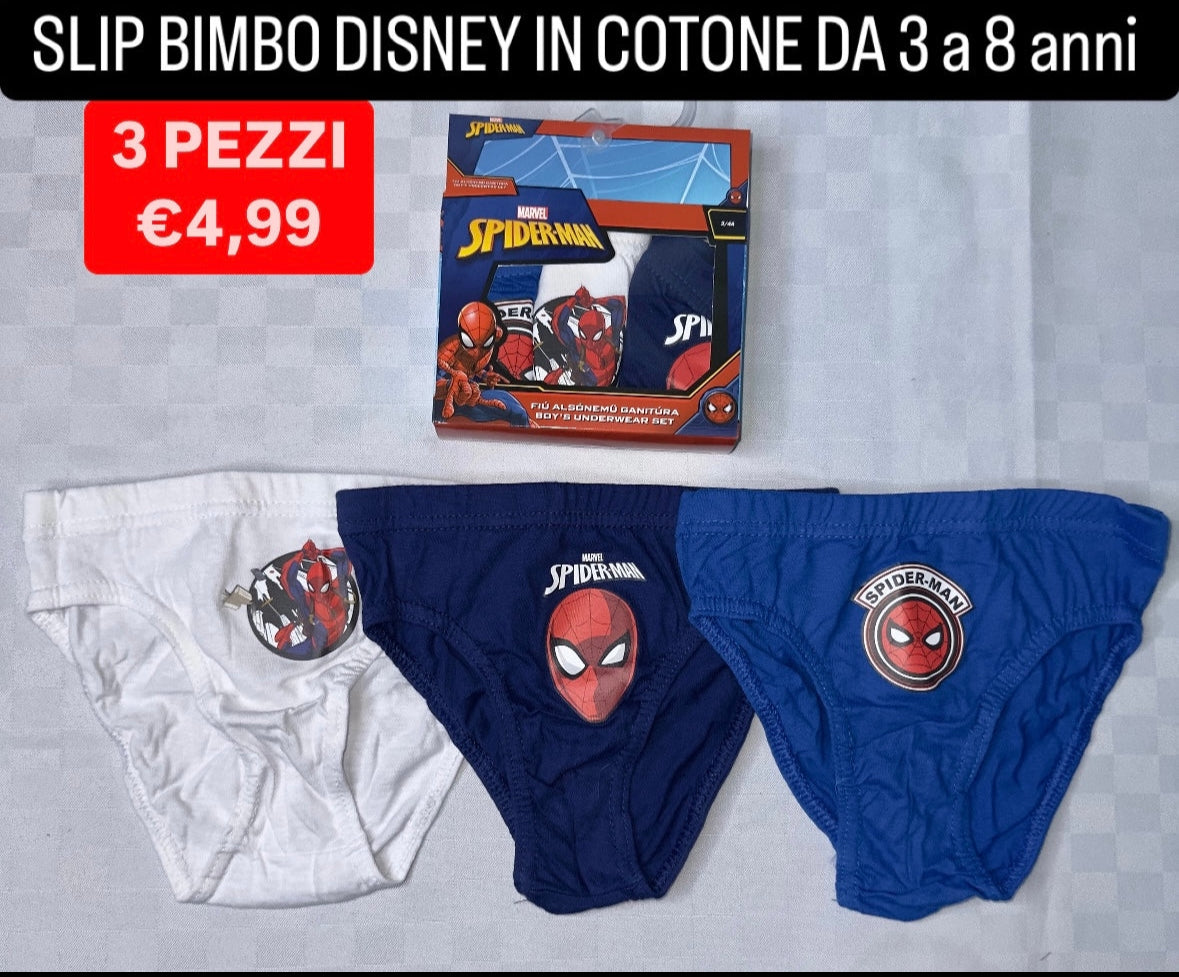 SLIP BIMBO IN COTONE DA 3 a 8 anni SET DA 3 PEZZI