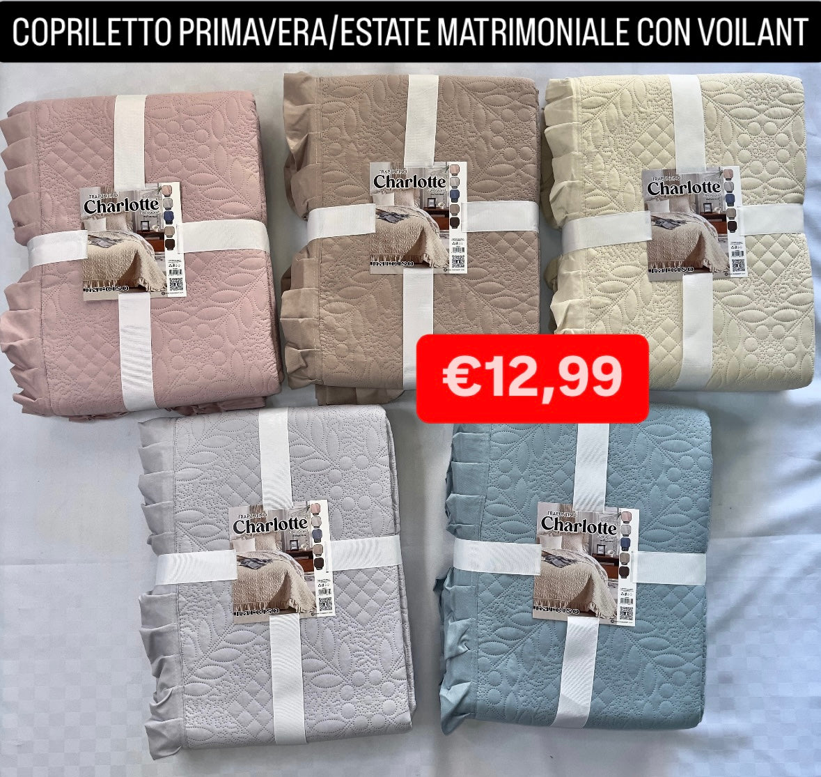COPRILETTO PRIMAVERA/ESTATE MATRIMONIALE CON VOILANT