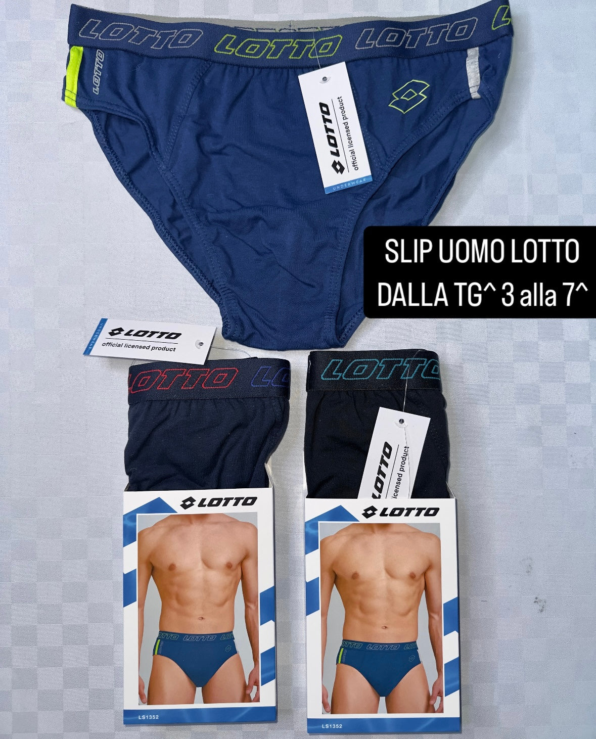 SLIP LOTTO UOMO IN COTONE