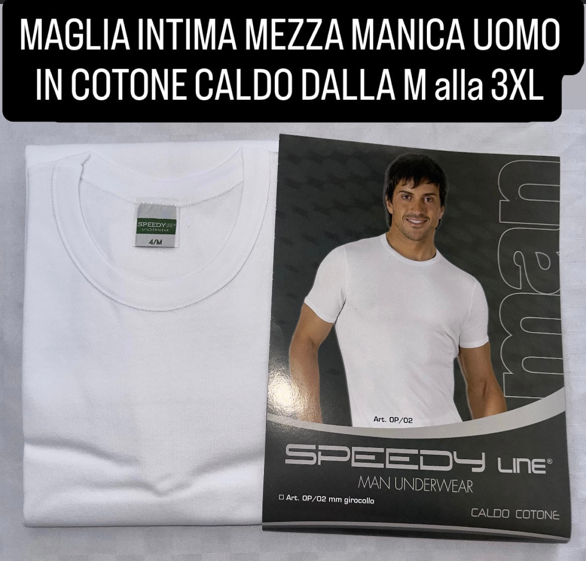 MAGLIA INTIMA UOMO MEZZA MANICA IN COTONE CALDO