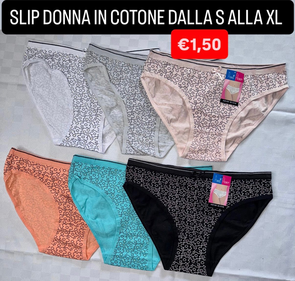 SLIP DONNA in cotone (COLORE CASUALE)