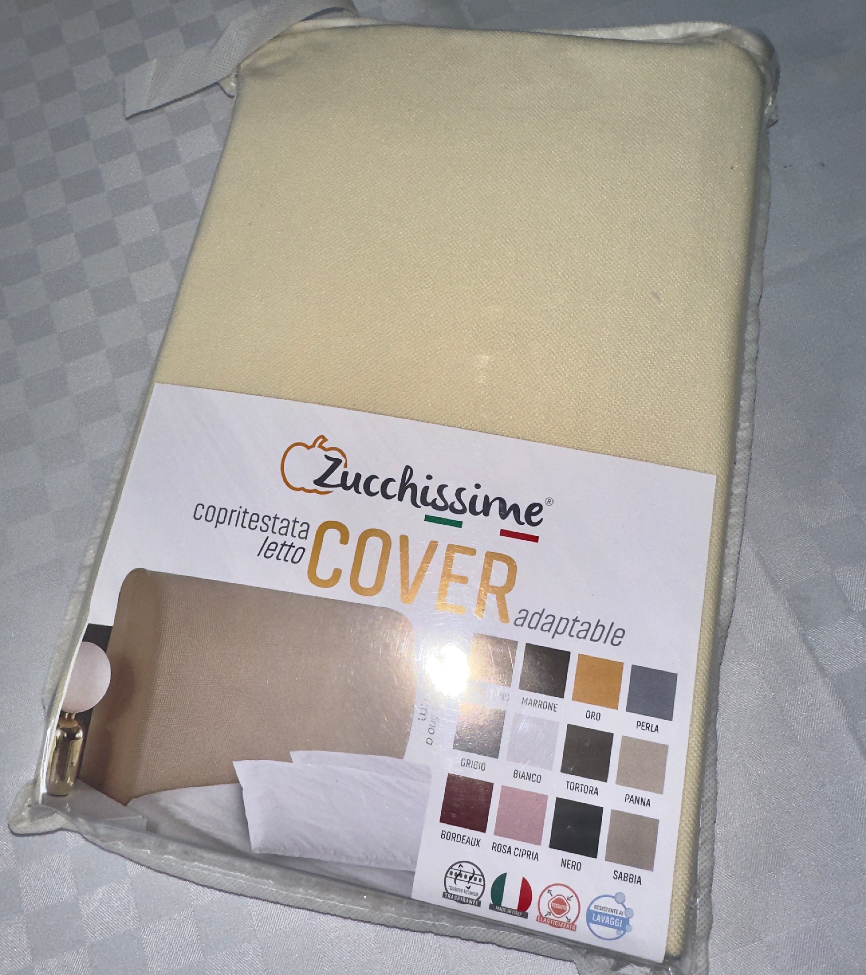 COPRITESTATA PER LETTO IN COTONE ESTENDIBILE FINO A 200cm