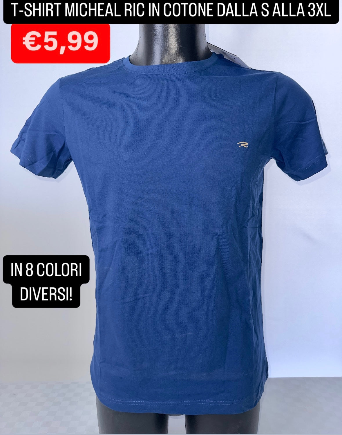 T-SHIRT UOMO MEZZA MANICA IN COTONE MICHEAL RICH