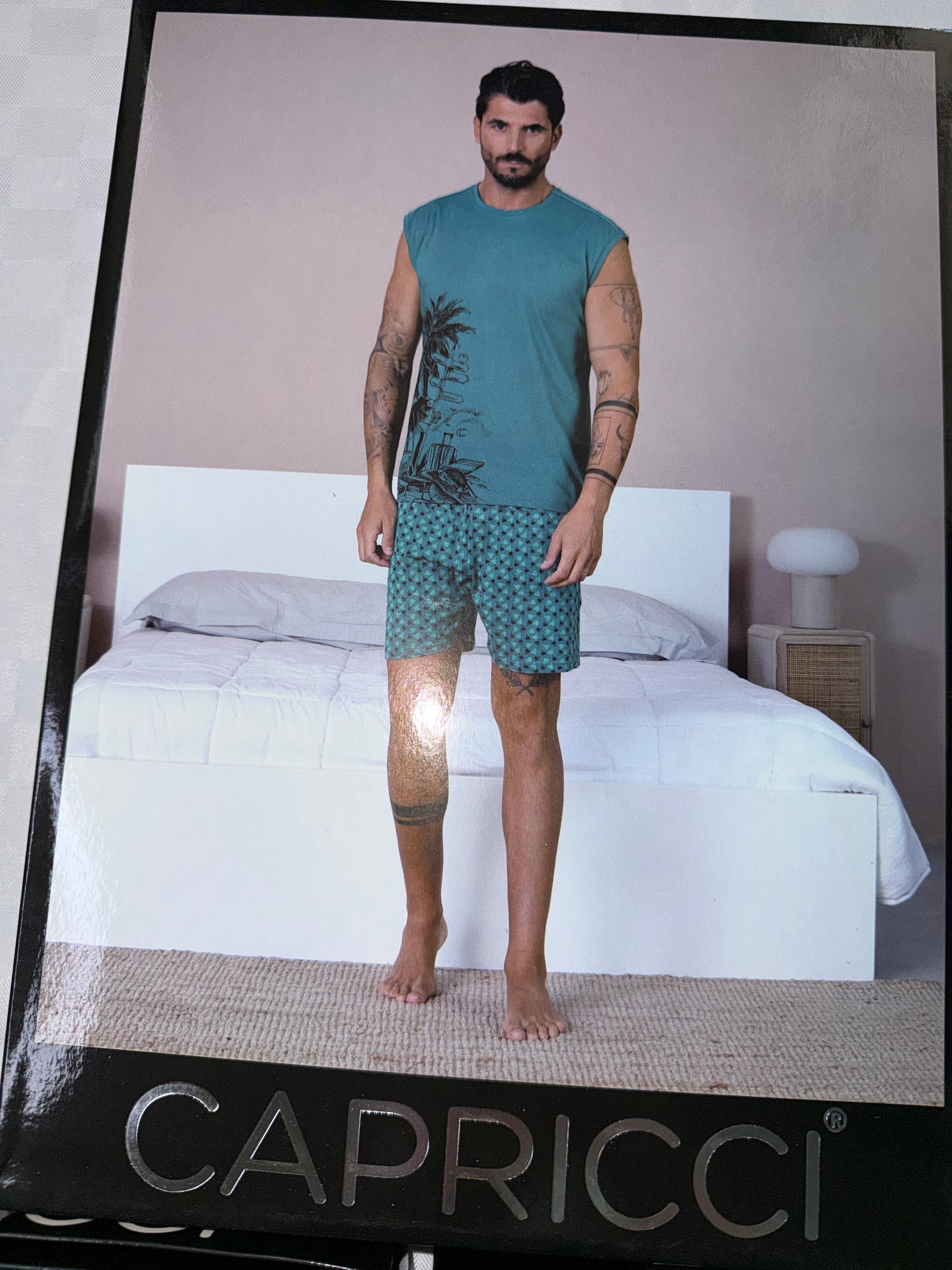 PIGIAMA UOMO Canotta e Pantaloncino in 100% cotone