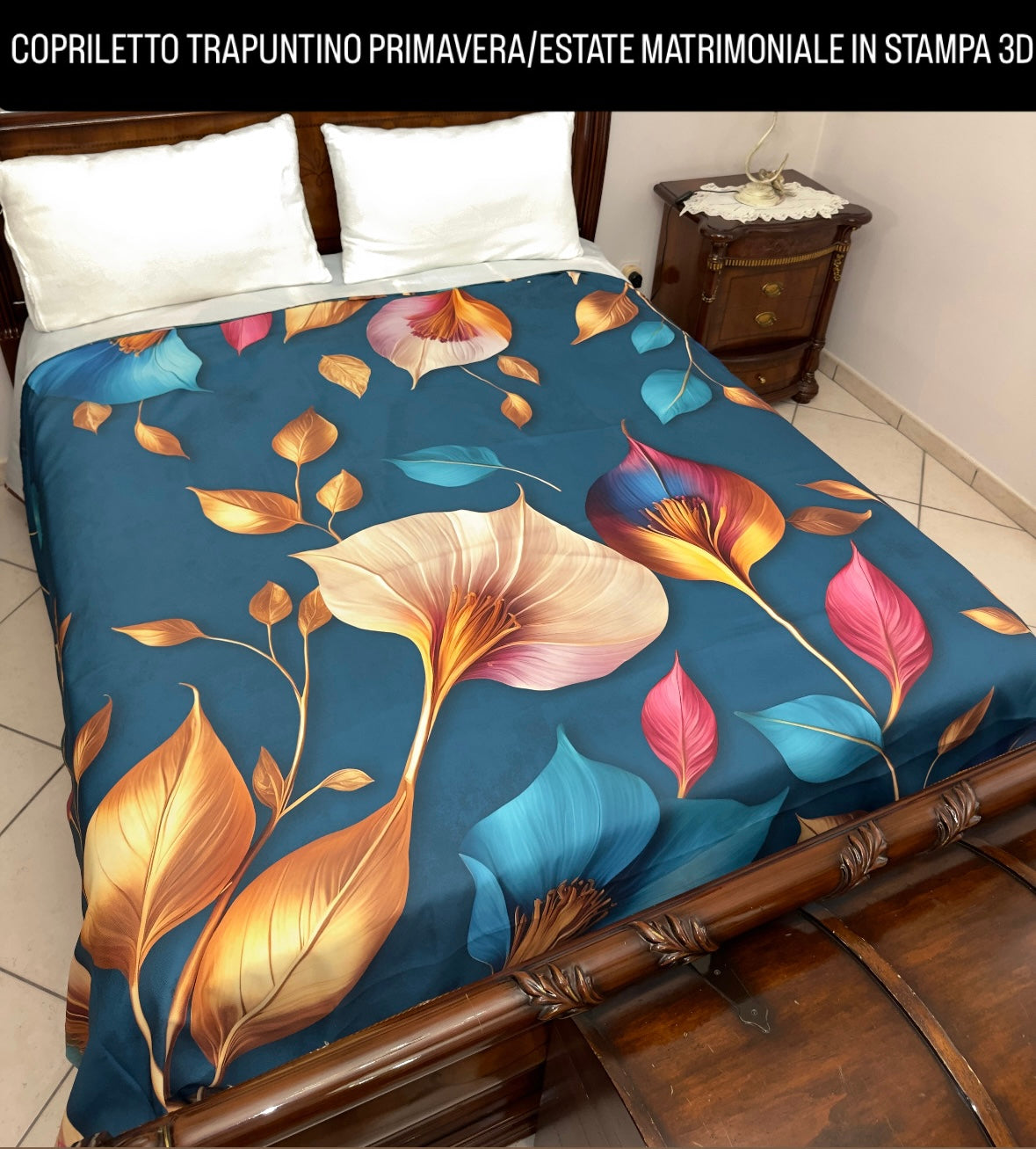 COPRILETTO ESTIVO MATRIMONIALE IN STAMPA 3D  Misura 260x260