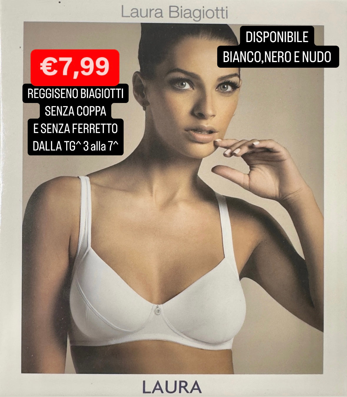 REGGISENO BIAGIOTTI SENZA COPPA E SENZA FERRETTO  DALLA TG^ 3 alla 7^ Art.226