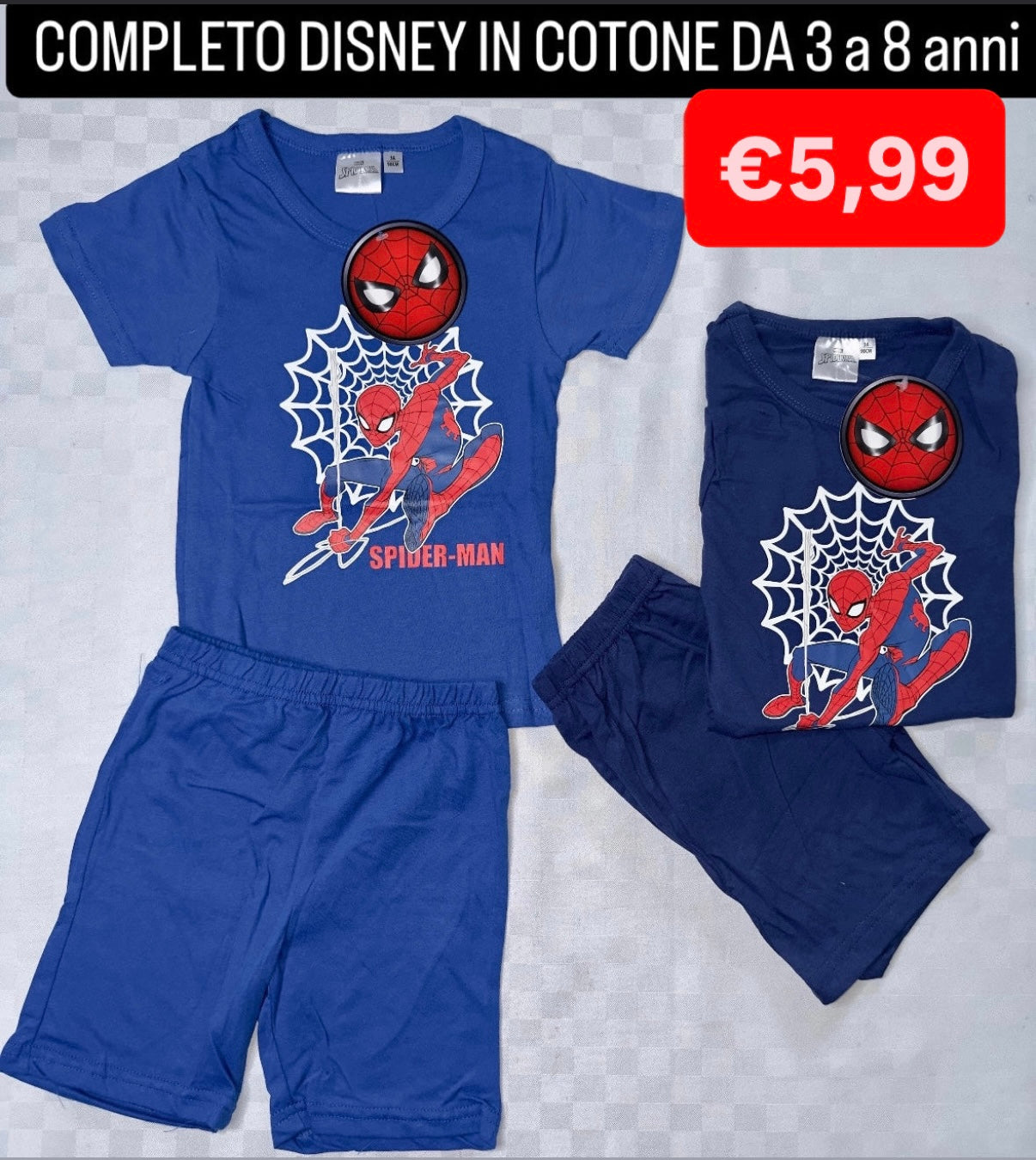 PIGIAMA IN COTONE BIMBO Mezza Manica e Pantaloncino
