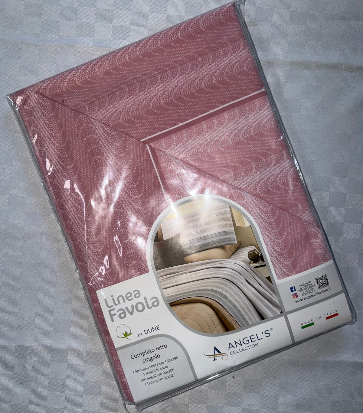 COMPLETO LENZUOLA PER LETTO SINGOLO IN 100% COTONE contiene Lenzuolo sopra,Lenzuolo sotto con angoli e Federa