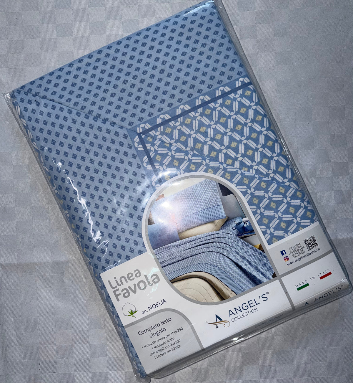 COMPLETO LENZUOLA PER LETTO SINGOLO IN 100% COTONE contiene Lenzuolo sopra,Lenzuolo sotto con angoli e Federa
