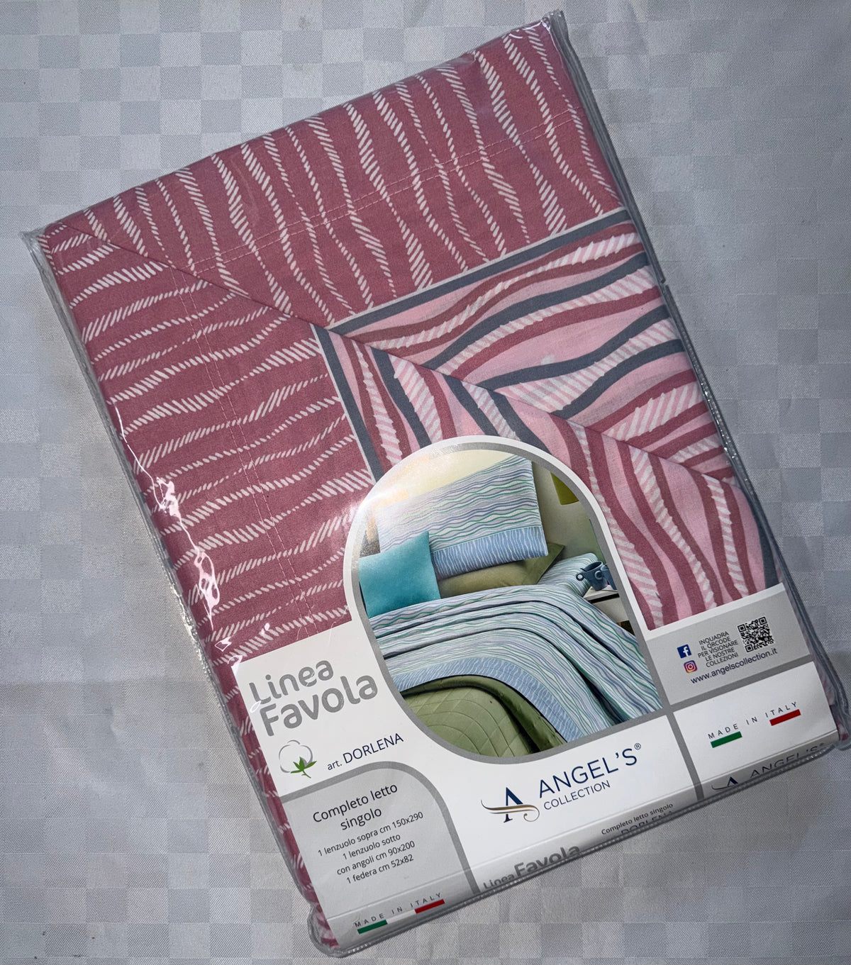 COMPLETO LENZUOLA PER LETTO SINGOLO IN 100% COTONE contiene Lenzuolo sopra,Lenzuolo sotto con angoli e Federa