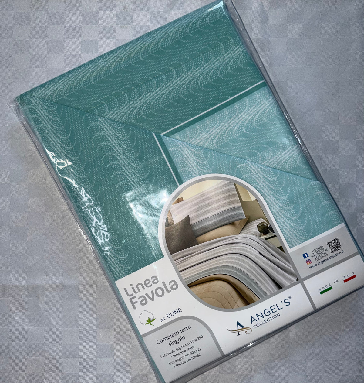 COMPLETO LENZUOLA PER LETTO SINGOLO IN 100% COTONE contiene Lenzuolo sopra,Lenzuolo sotto con angoli e Federa