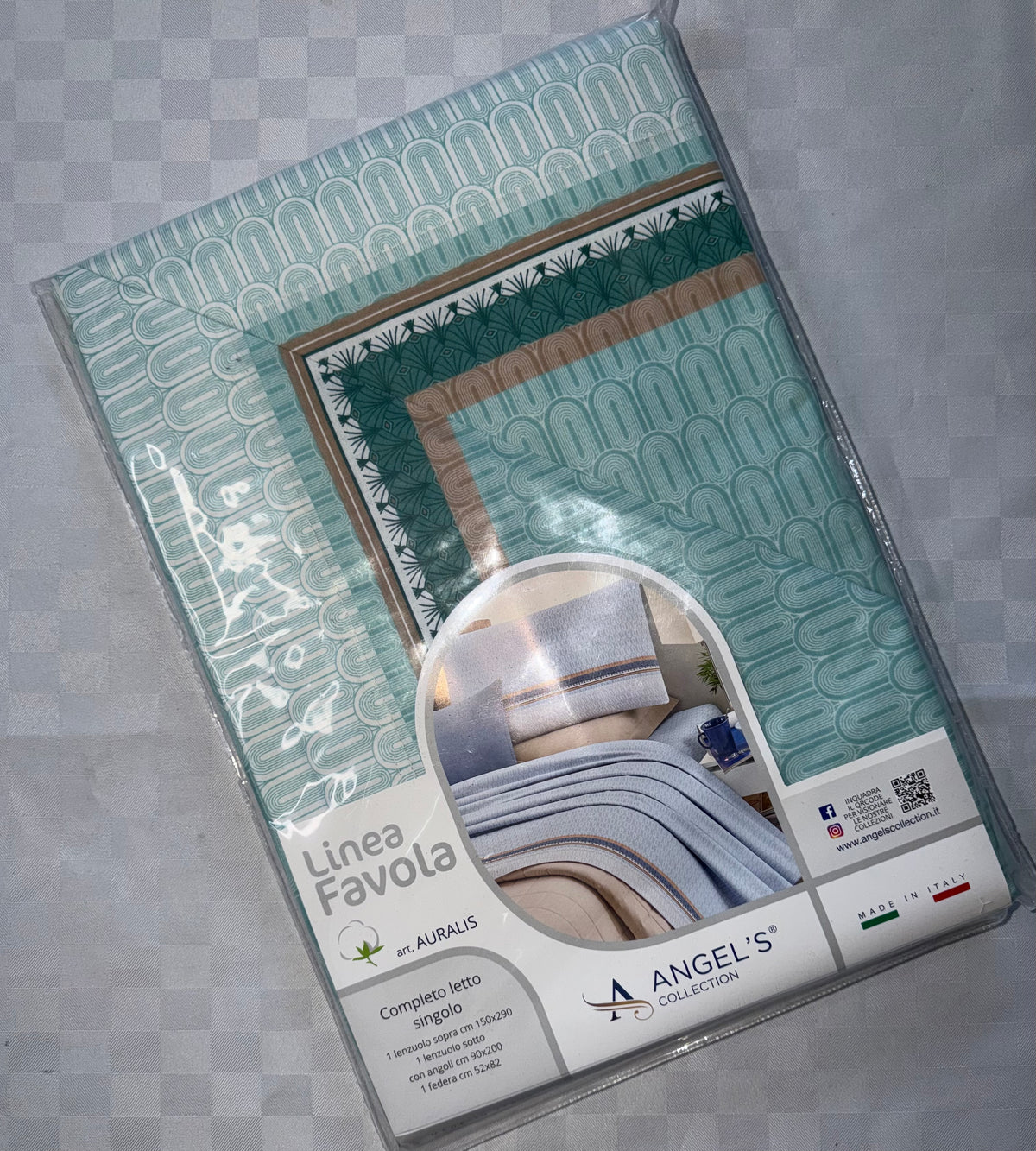 COMPLETO LENZUOLA PER LETTO SINGOLO IN 100% COTONE contiene Lenzuolo sopra,Lenzuolo sotto con angoli e Federa