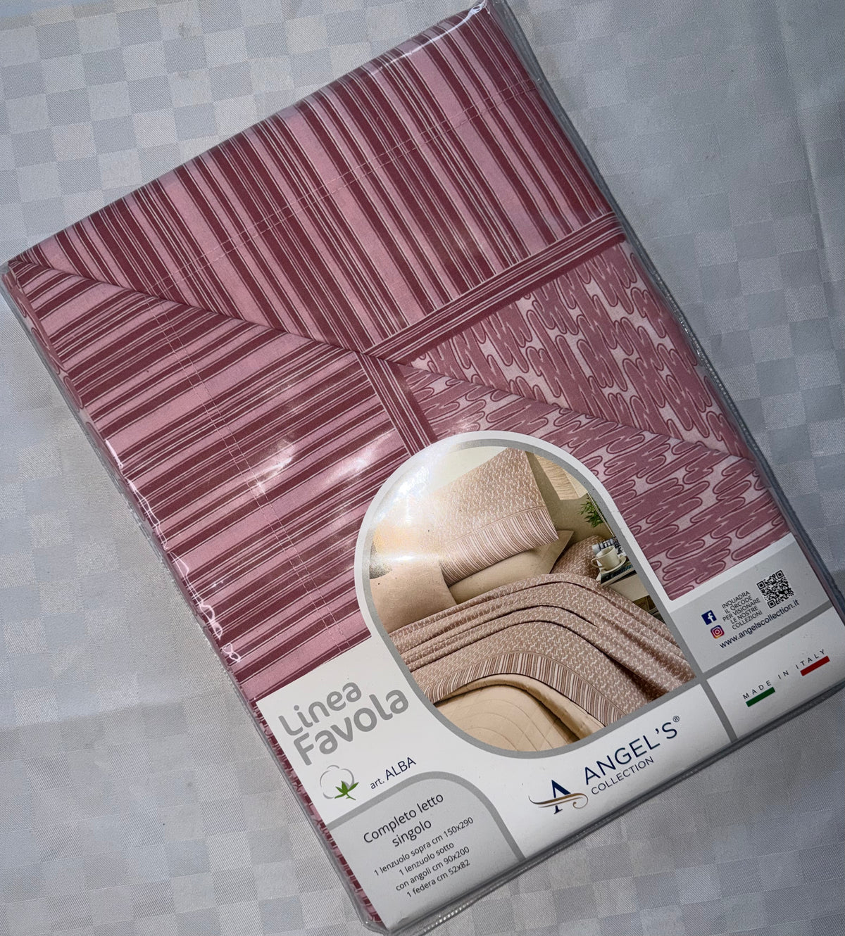 COMPLETO LENZUOLA PER LETTO SINGOLO IN 100% COTONE contiene Lenzuolo sopra,Lenzuolo sotto con angoli e Federa