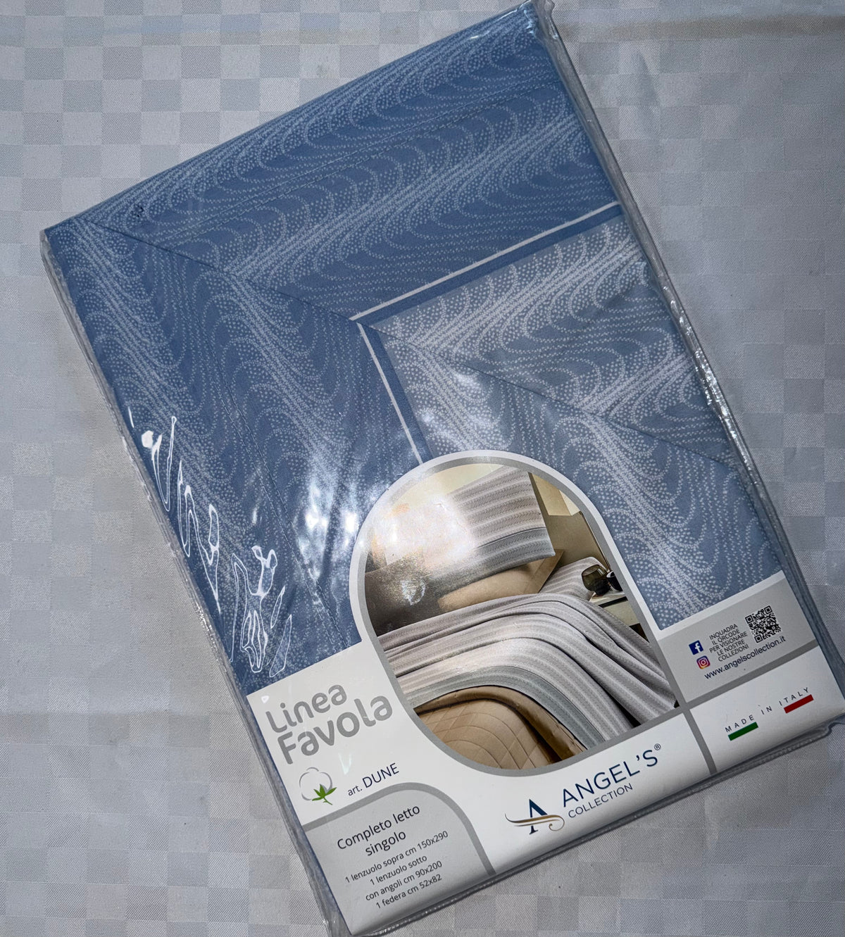 COMPLETO LENZUOLA PER LETTO SINGOLO IN 100% COTONE contiene Lenzuolo sopra,Lenzuolo sotto con angoli e Federa