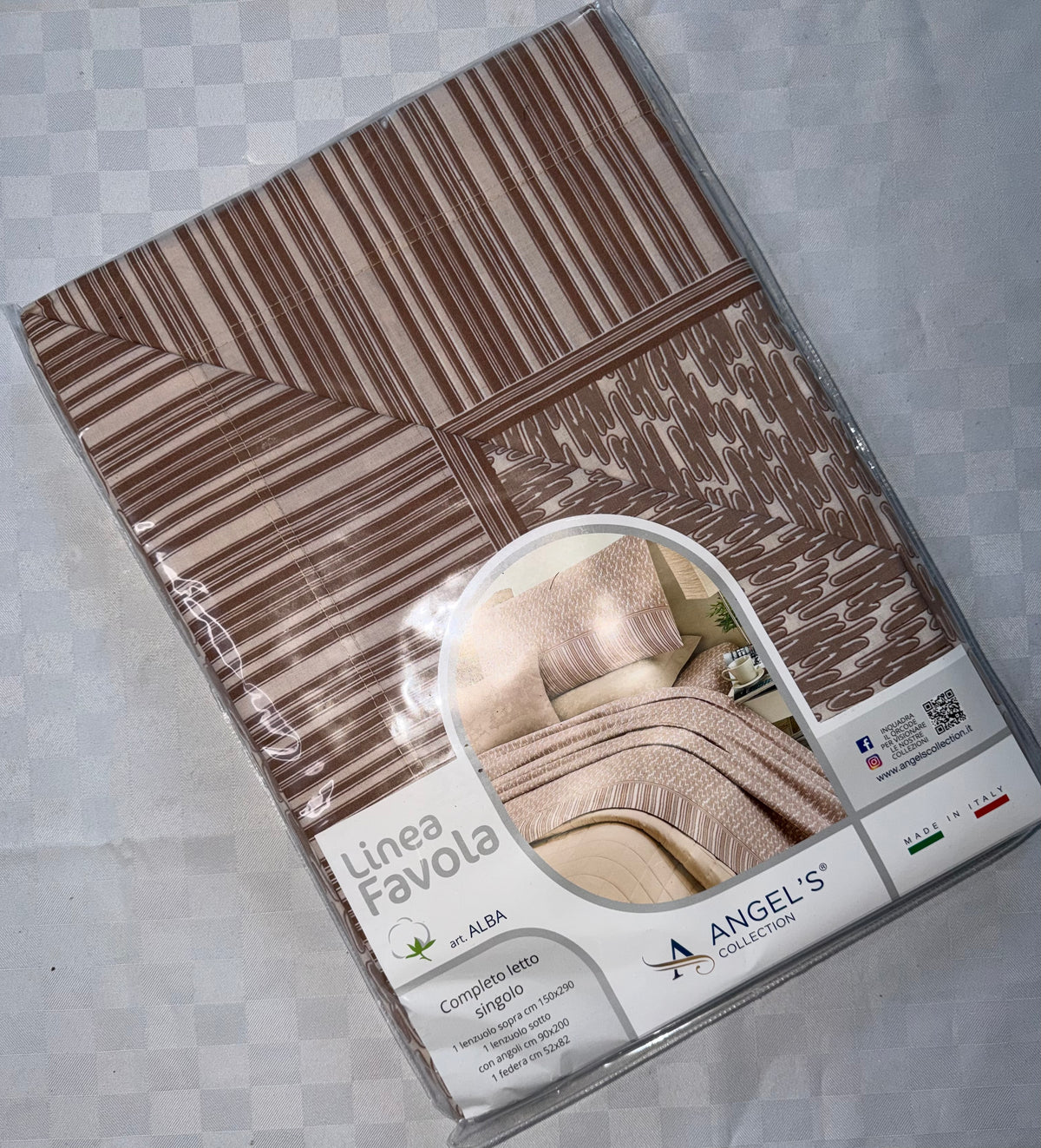 COMPLETO LENZUOLA SINGOLO IN 100% COTONE contiene Lenzuolo sopra,Lenzuolo sotto con angoli e Federa