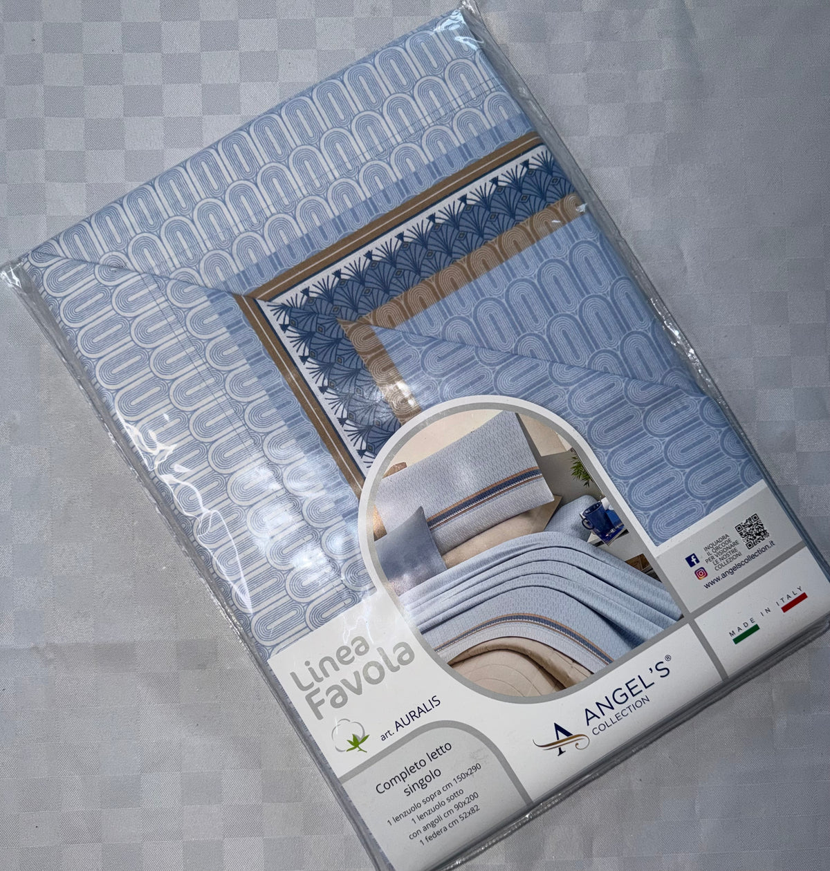 COMPLETO LENZUOLA SINGOLO IN 100% COTONE contiene Lenzuolo sopra,Lenzuolo sotto con angoli e Federa
