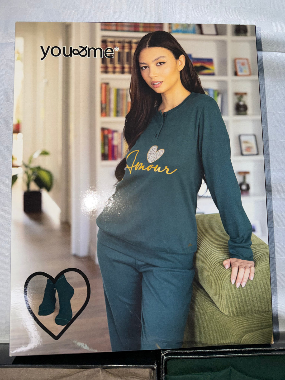 PIGIAMA DONNA CALIBRATO  IN COTONE CALDO Manica lunga e Pantalone lungo (DALLA 2XL alla 4XL) Compreso di calzini in omaggio