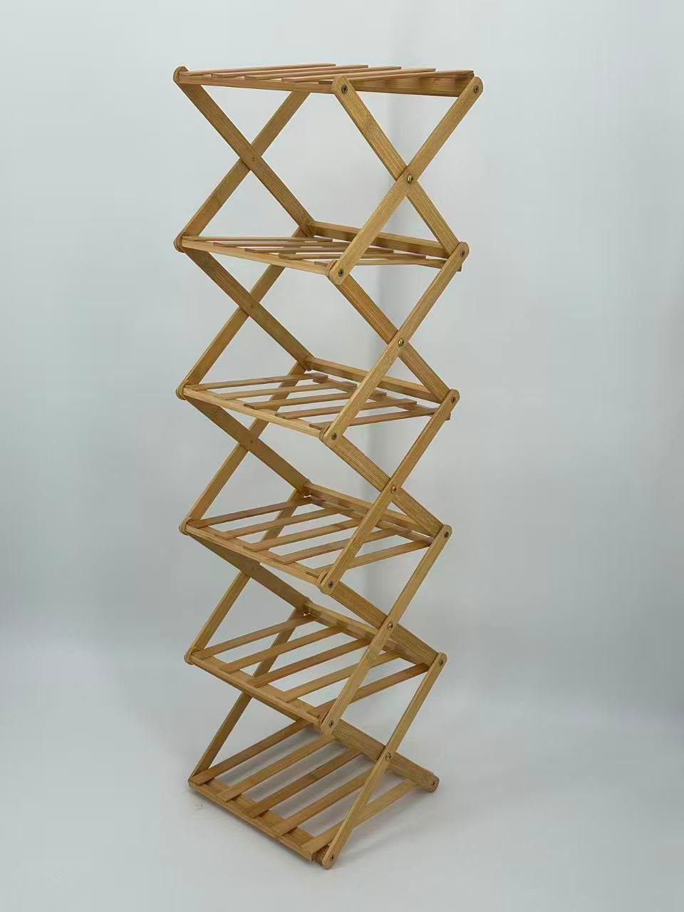 SCARPIERA A 6 RIPIANI IN LEGNO misura 95x26x24cm